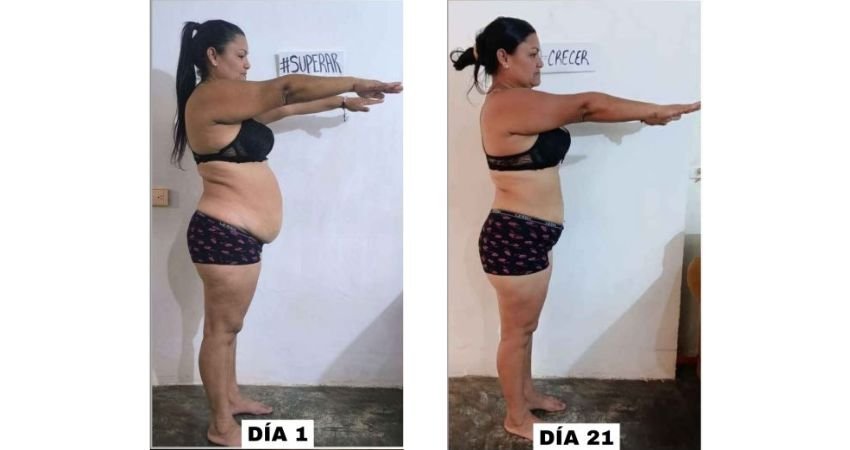 Antes y después plan Herbalife Chile 1