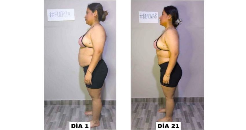 Antes y después plan Herbalife Chile 4